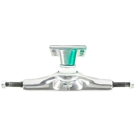 Tensor Alum Stencil Mirror Skateboard Trucks - Raw/Green Fade 5.5''