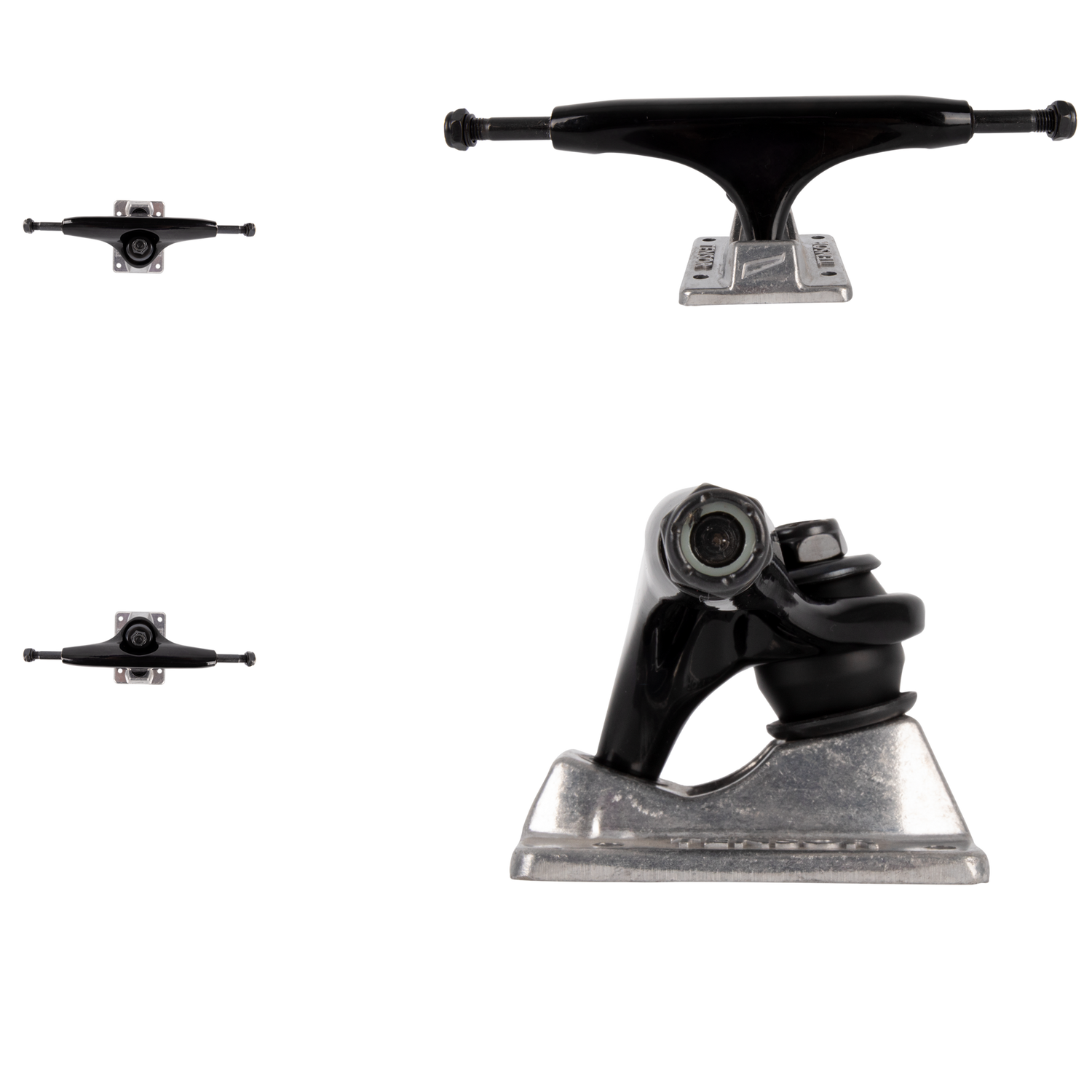 Tensor Alloys Skateboard Trucks - Black/Raw 5.25"