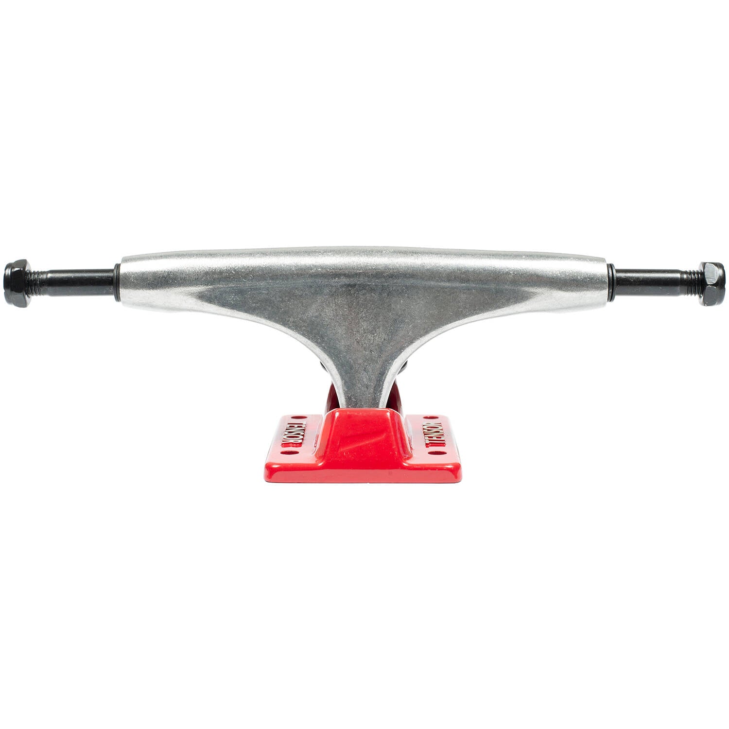 Tensor Alloys Skateboard Trucks - Raw/Red 5"