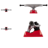 Tensor Alloys Skateboard Trucks - Raw/Red 5.25"