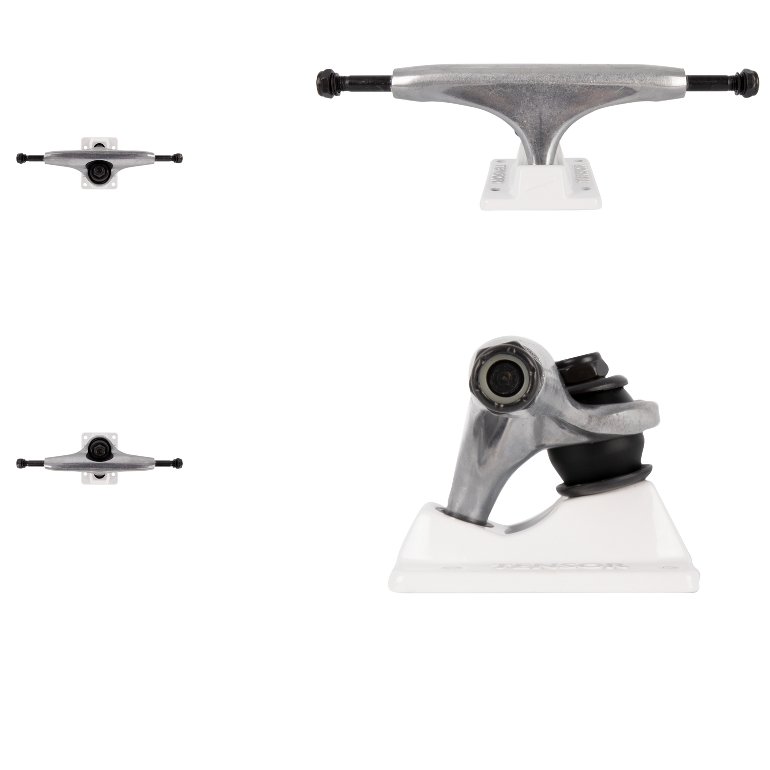 Tensor Alloys Skateboard Trucks - Raw/White 5"