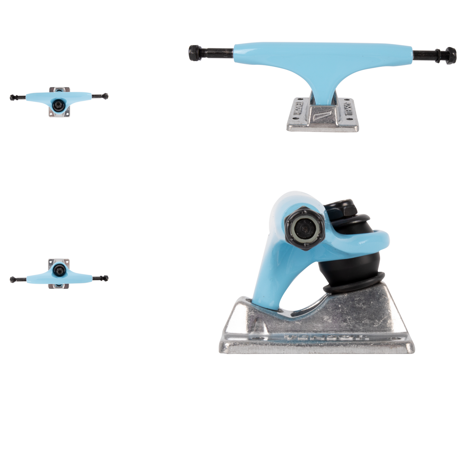 Tensor Alloys Skateboard Trucks - Clear/Sky/Raw 5"