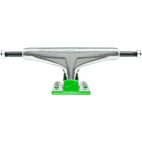 Tensor Alum Stencil Mirror Skateboard Trucks - Raw/Green 5.25"