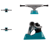 Tensor Alloys Skateboard Trucks - Raw/Aqua 5.25"