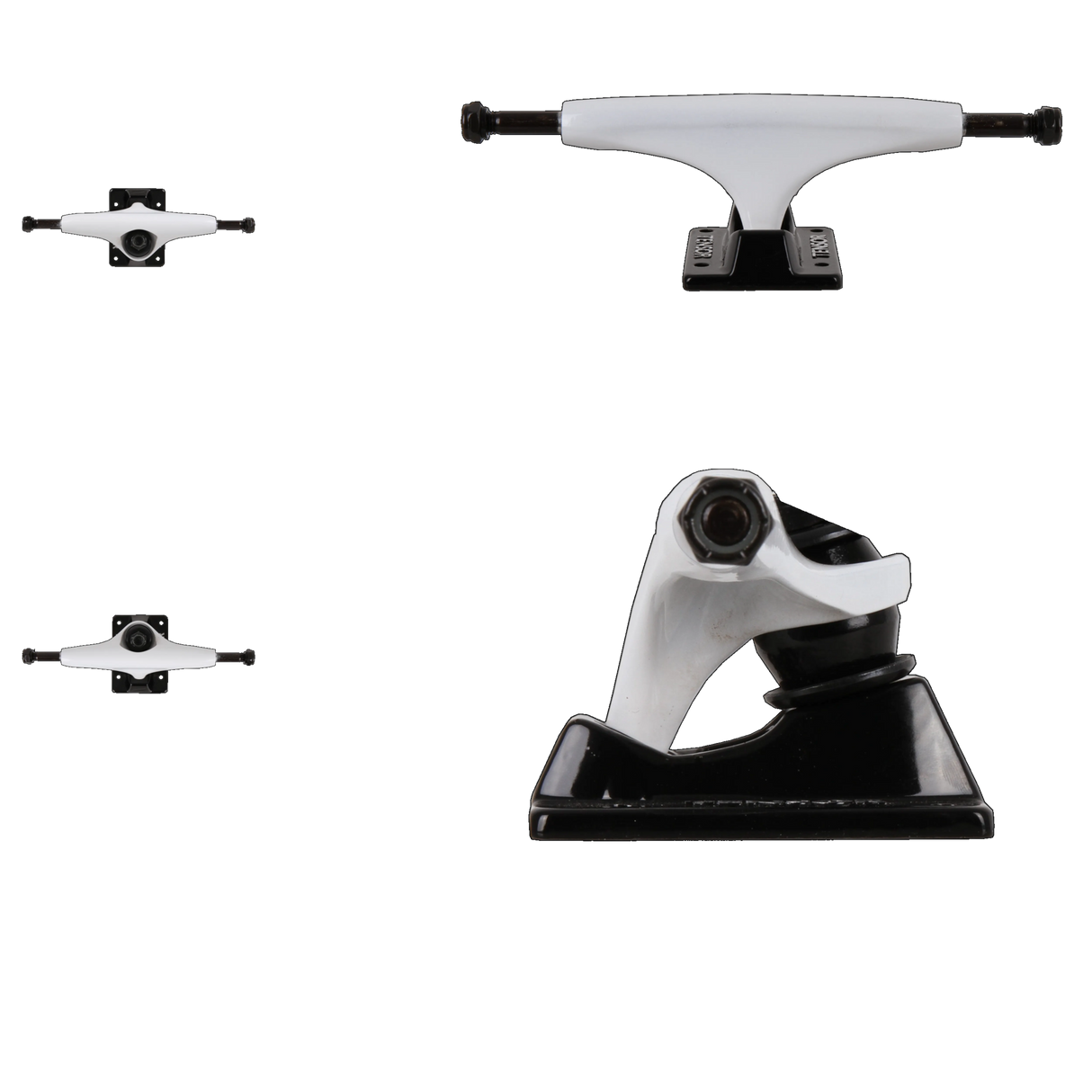 Tensor Alloys Skateboard Trucks - White/Black 5.25''