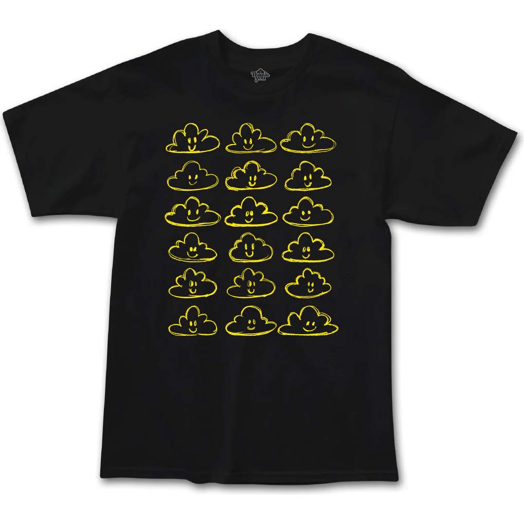 Thank You Many Clouds T Shirt - Black