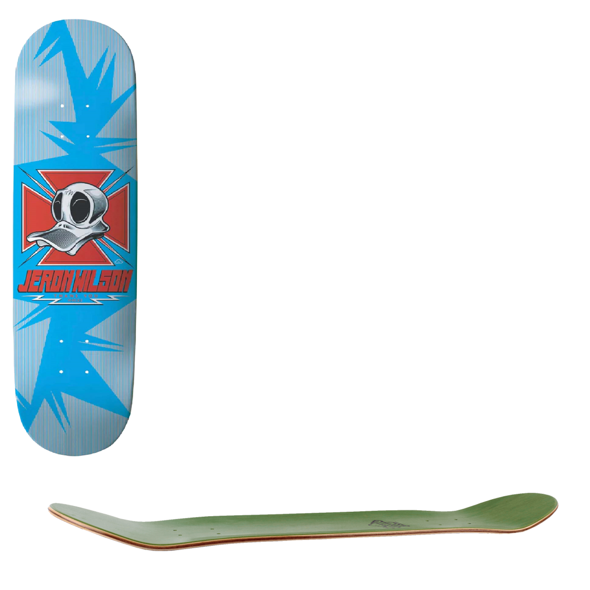 Thank You x Jeron Wilson Duck Skateboard Deck - Blue 8.5"