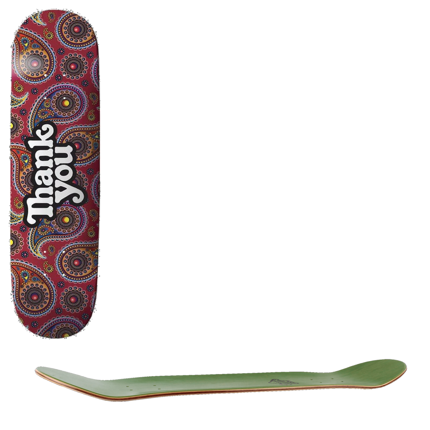Thank You Paisley Skateboard Deck 7.75''