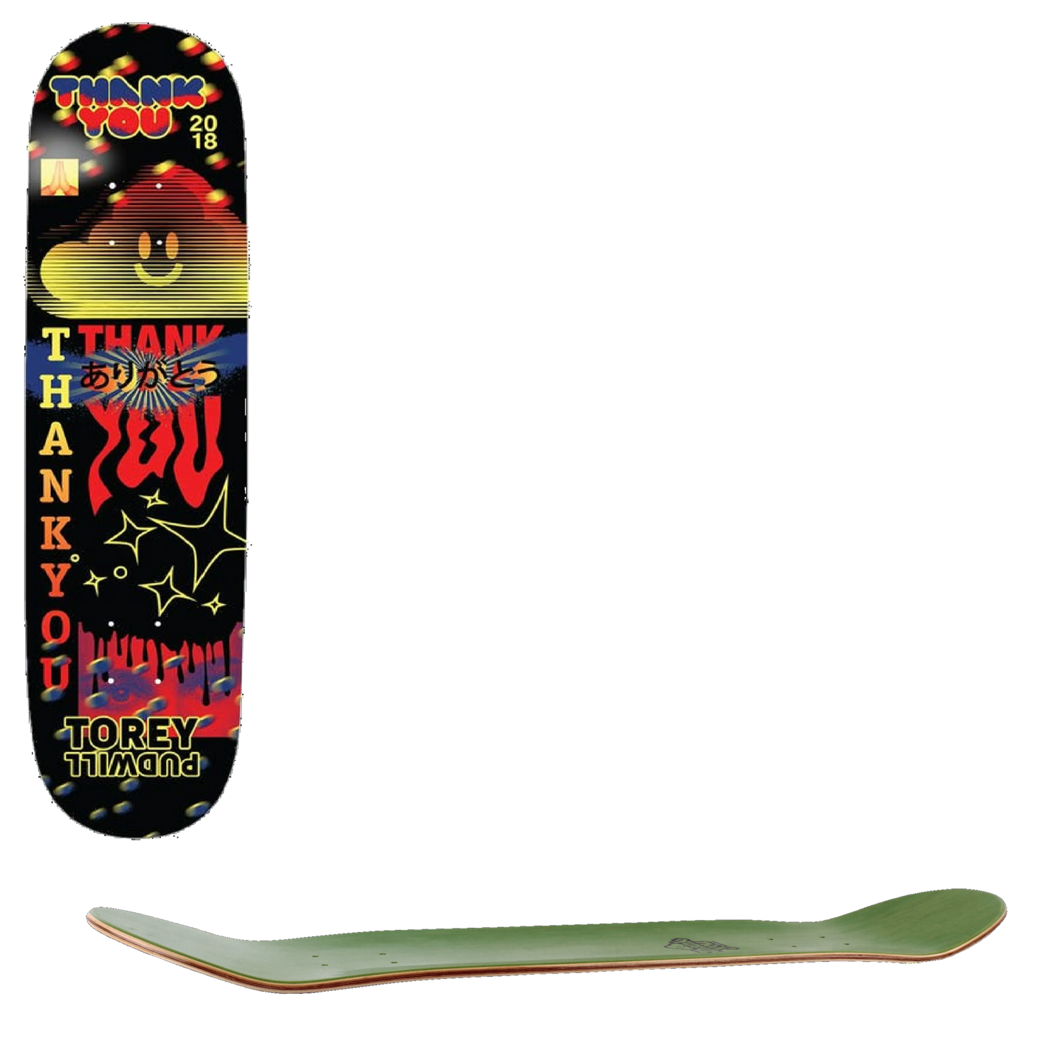 Thank You Torey Pudwill Fly Tiger Skateboard Deck 8.0''