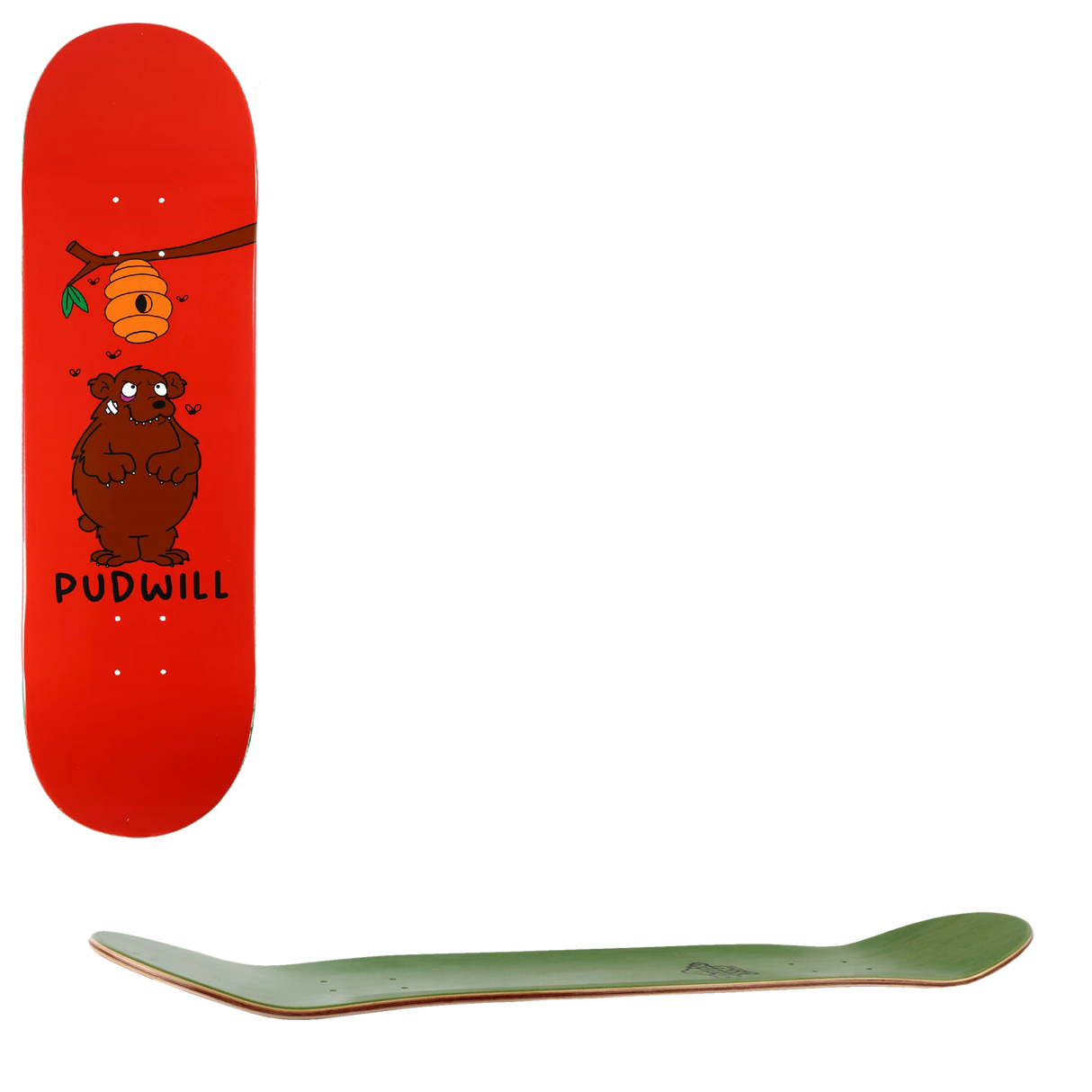Thank You Hungry Bear Skateboard Deck - Pudwill  8.38"