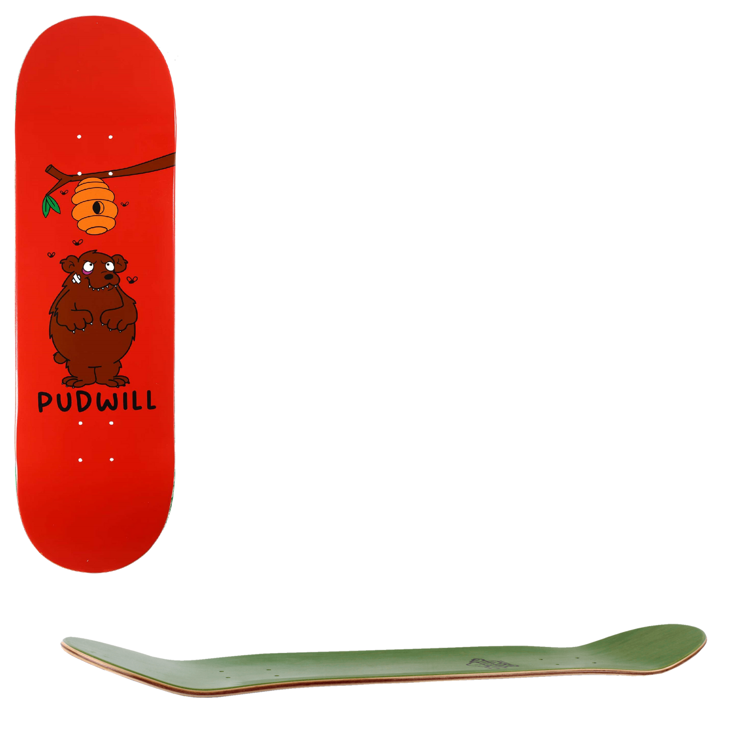 Thank You Hungry Bear Skateboard Deck - Pudwill  8.38"