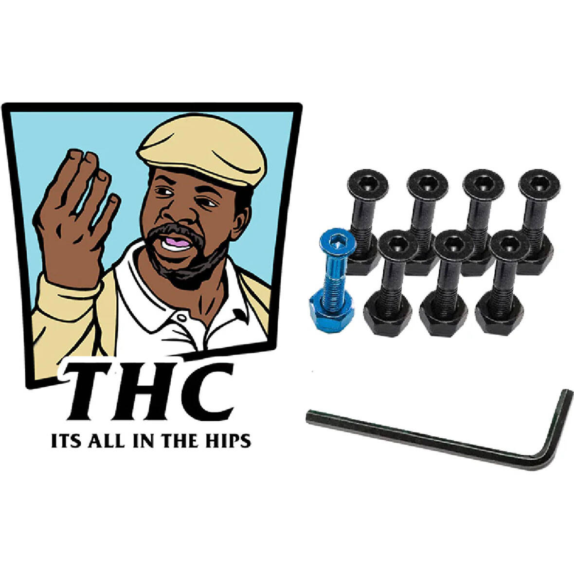 THC Chubbs 1" Skateboard Truck Bolts