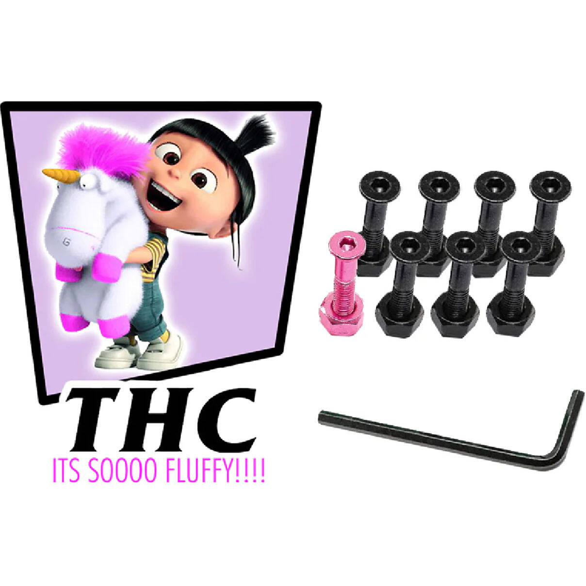 THC Fluffy 1" Skateboard Truck Bolts