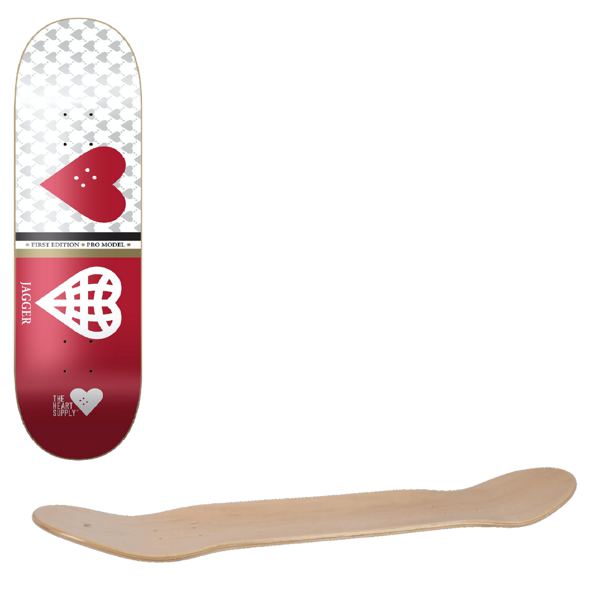 The Heart Supply Jagger Society Skateboard Deck 8.25"