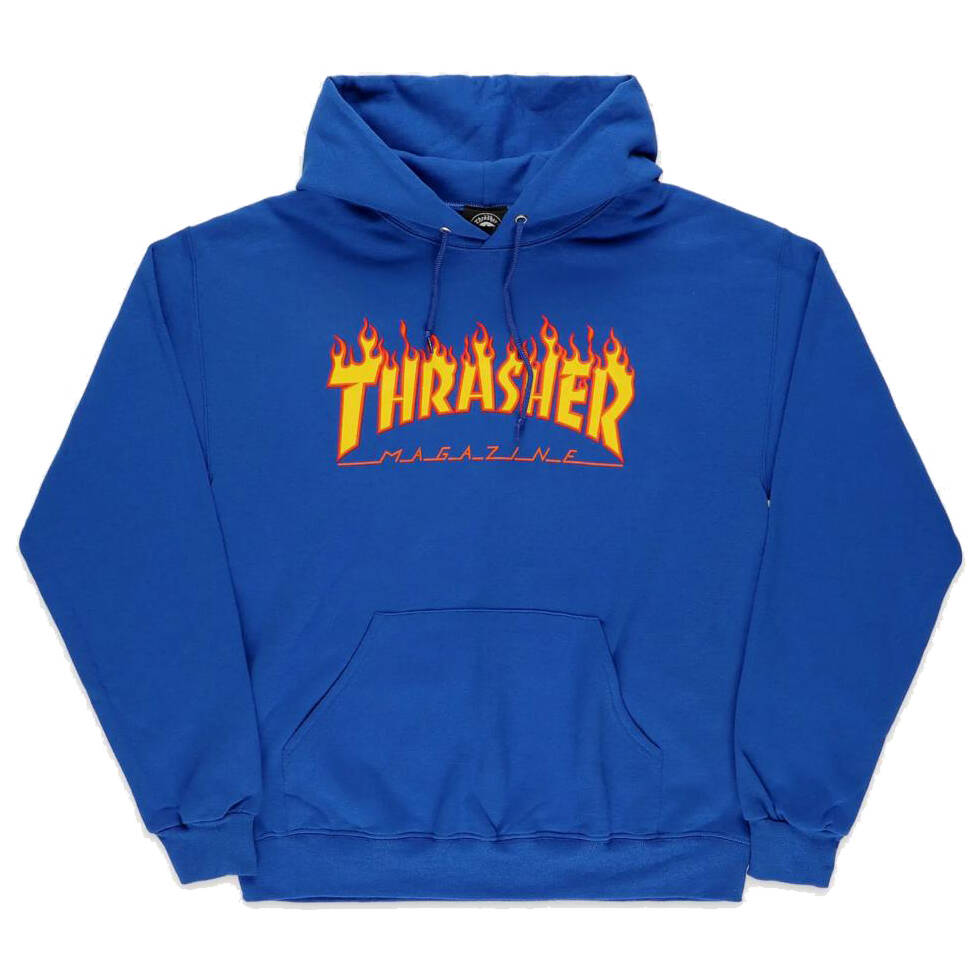 Thrasher Flame Logo Hoodie - Royal LRG