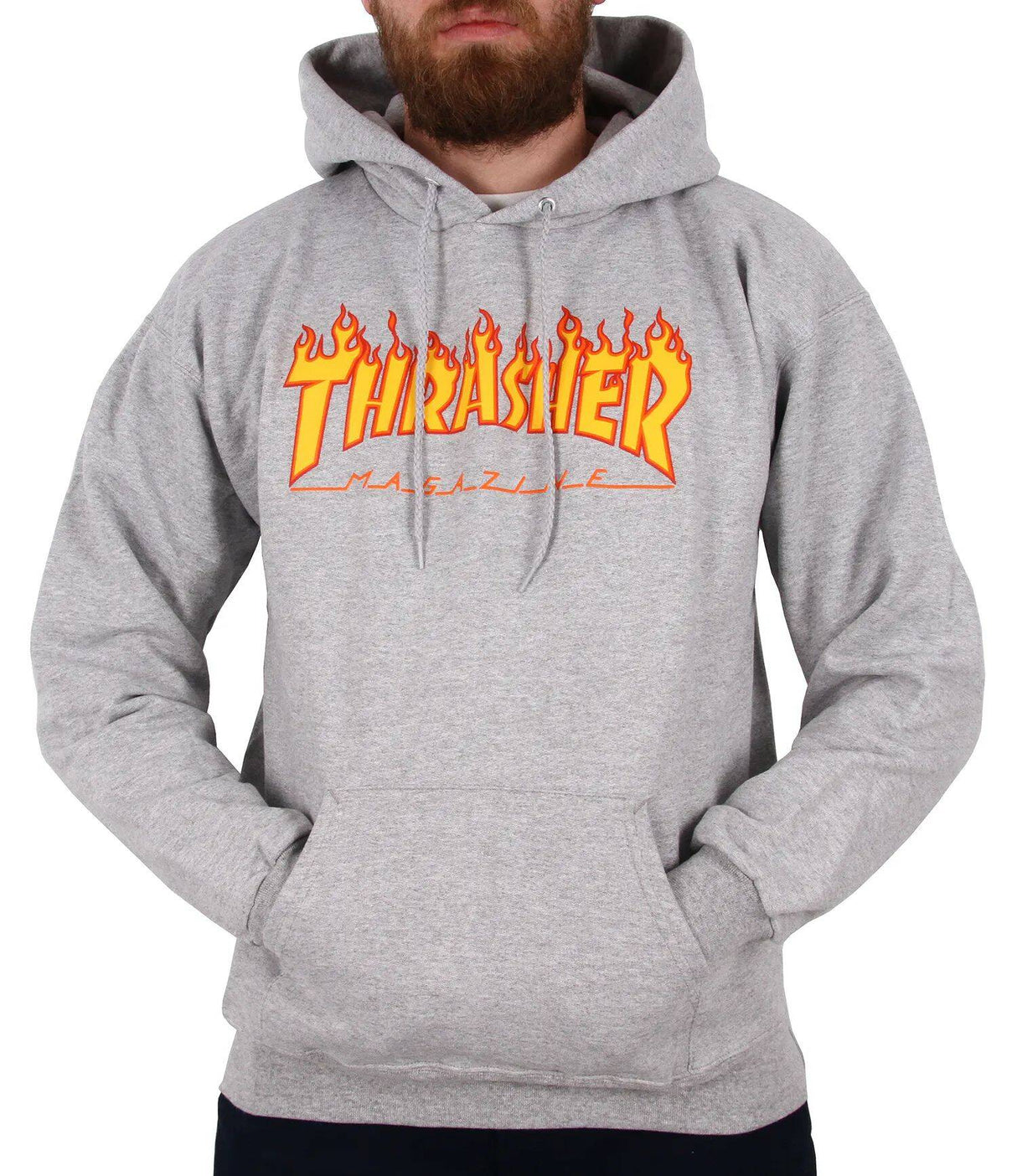 Thrasher Flame Logo Hoodie - Heather