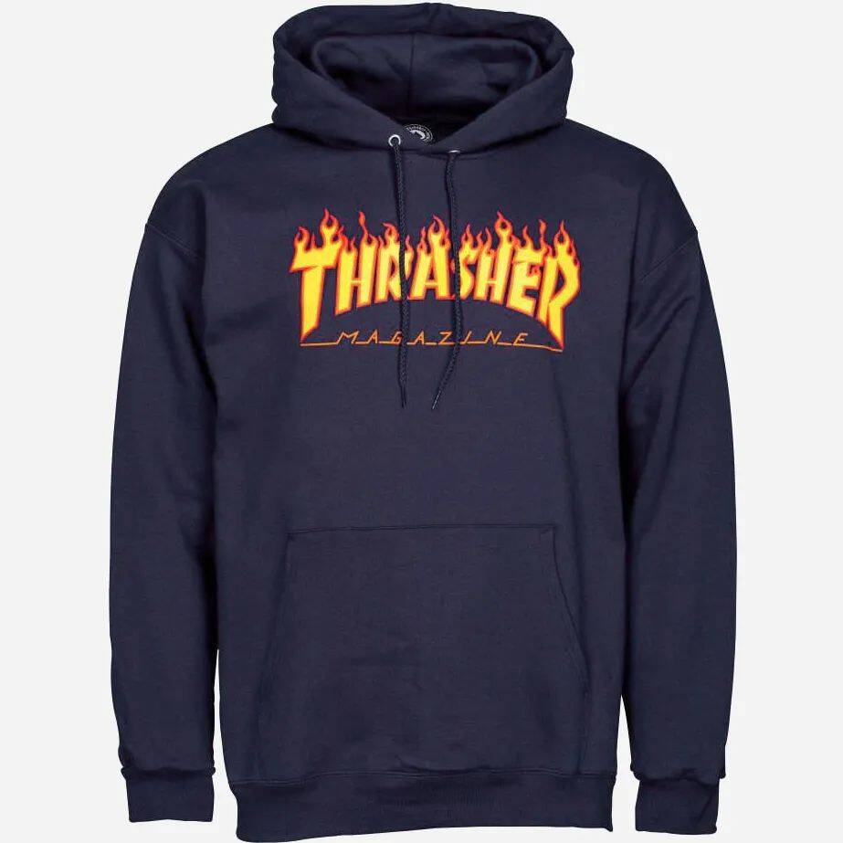 Thrasher Flame Logo Hoodie - Navy
