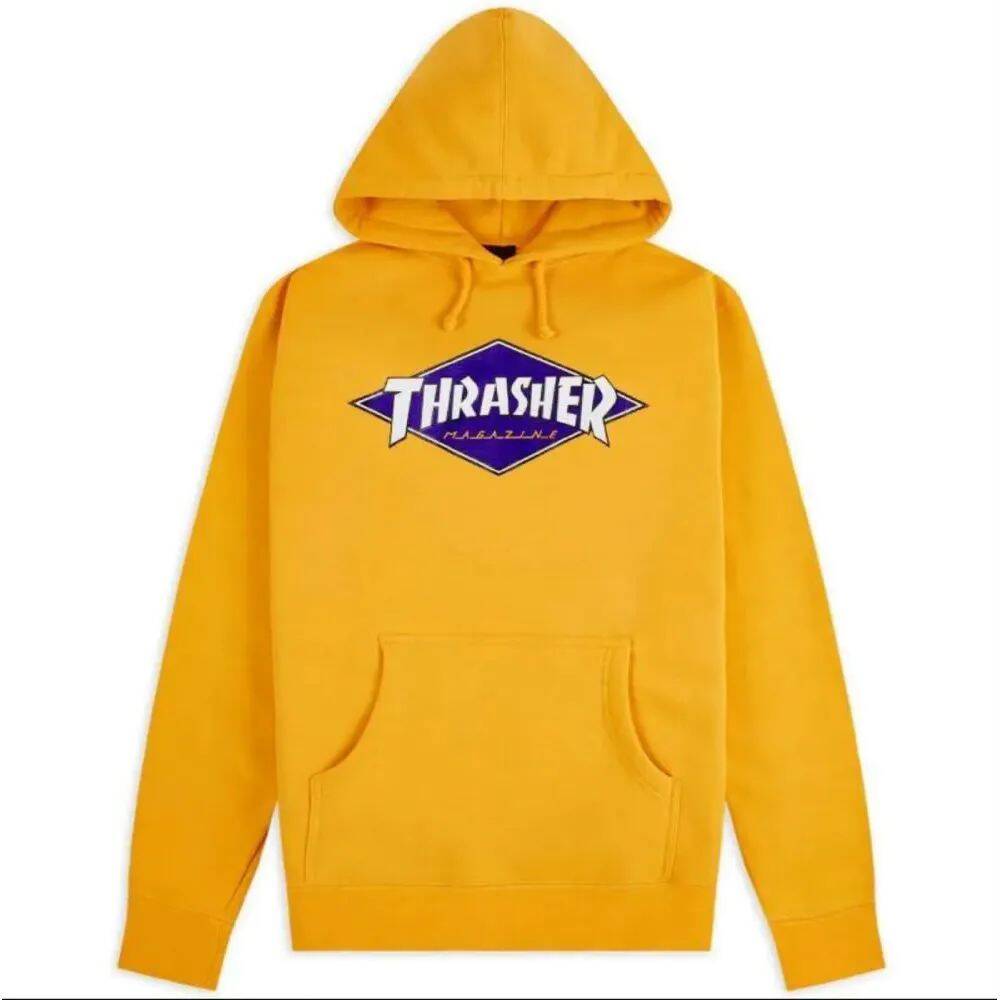 Thrasher Diamond Logo Hoodie - Gold