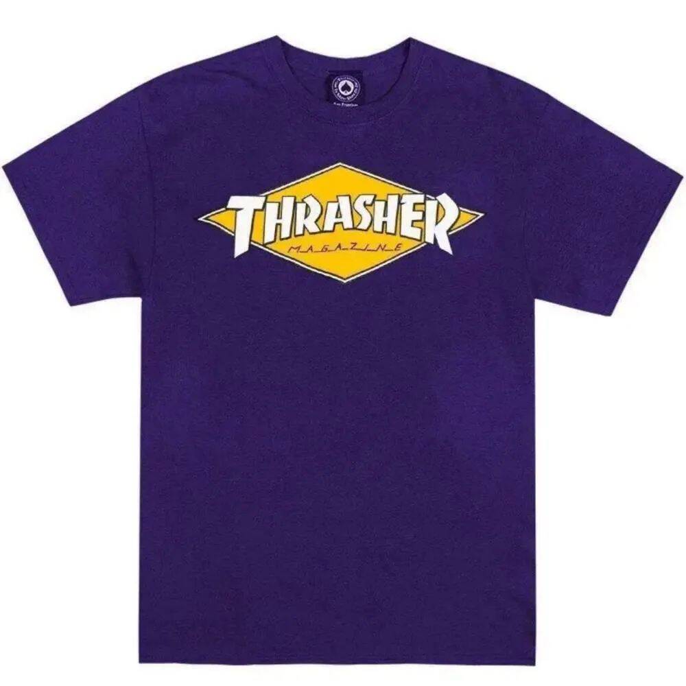 Thrasher Diamond Logo T Shirt - Purple