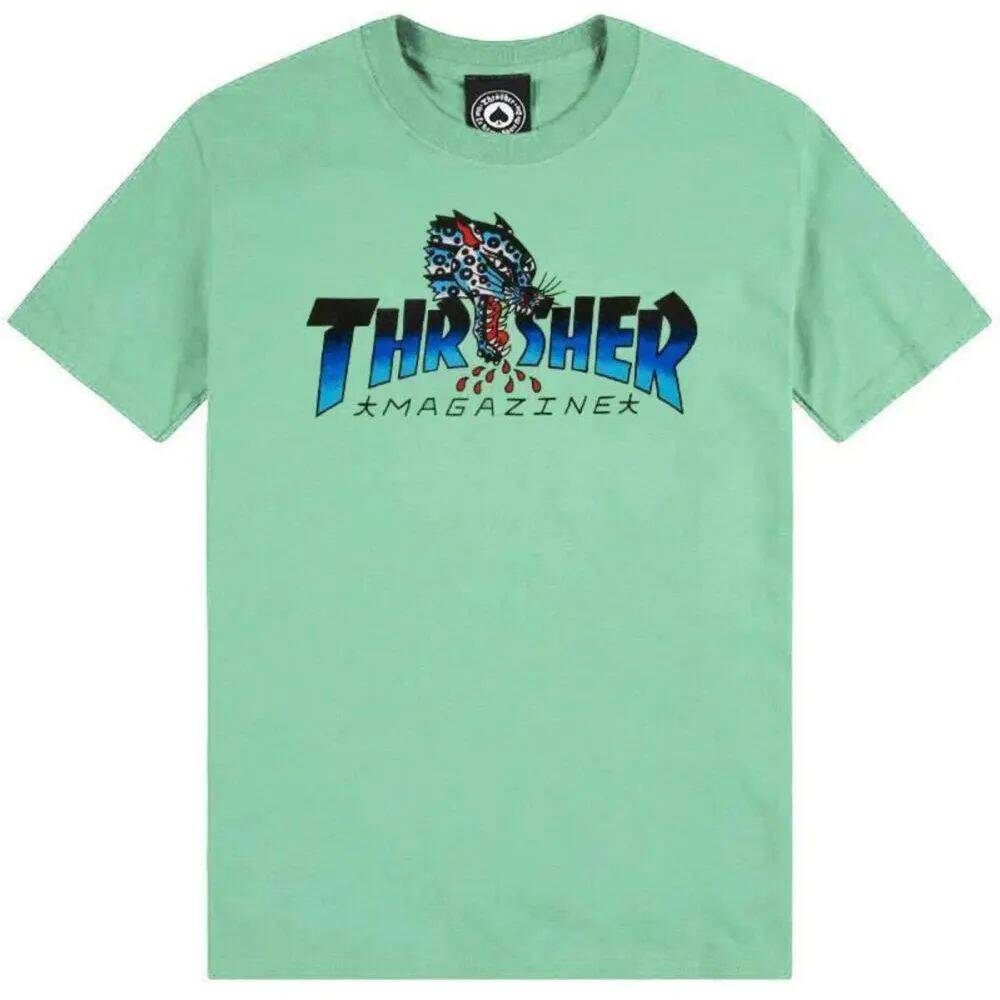 Thrasher Leopard Mag T Shirt - Mint