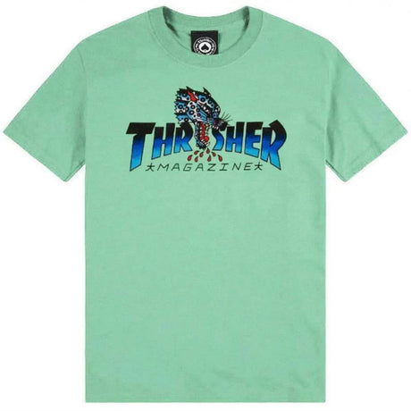 Thrasher Leopard Mag T Shirt - Mint SML