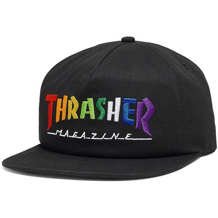 Thrasher Rainbow Mag Snapback Cap - Black