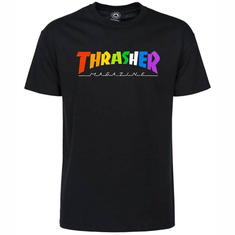 Thrasher Rainbow Mag T Shirt - Black