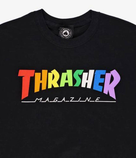 Thrasher Rainbow Mag T Shirt - Black