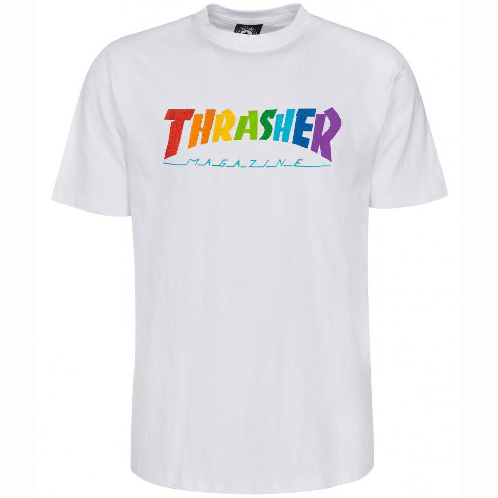 Thrasher Rainbow Mag T Shirt - White LRG