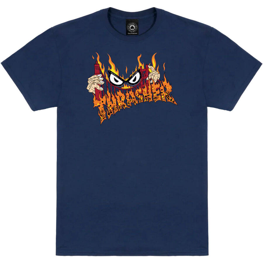 Thrasher Sucka Free T Shirt - Navy