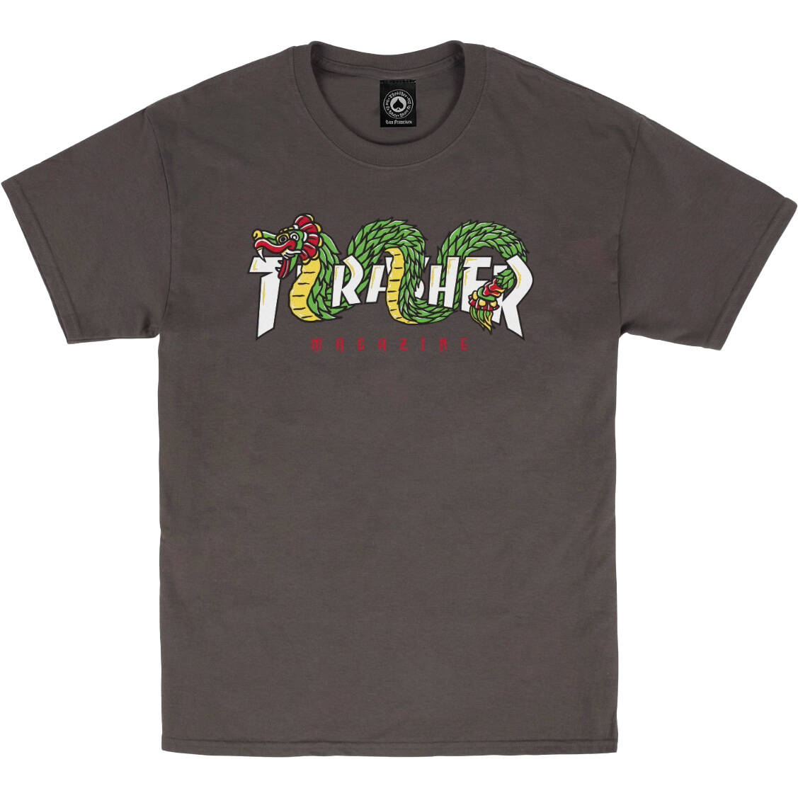 Thrasher Aztec T Shirt - Charcoal