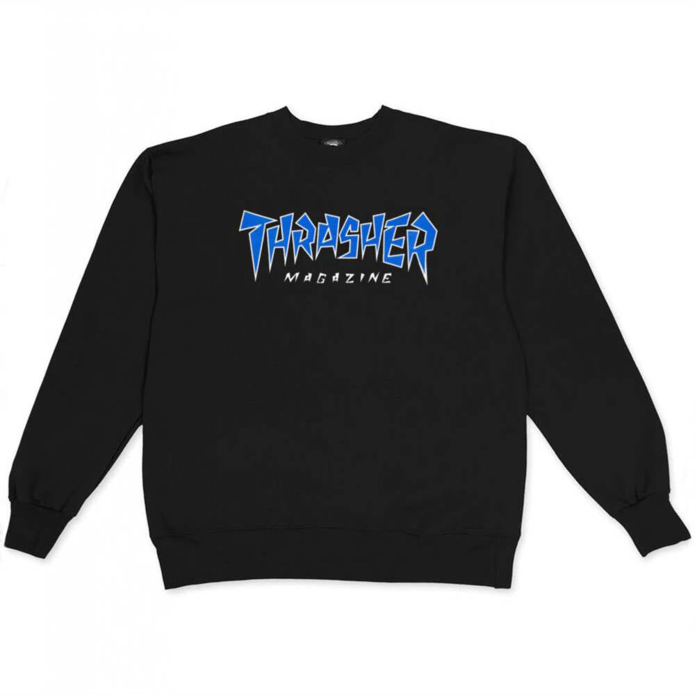 Thrasher Jagged Logo Crew - Black