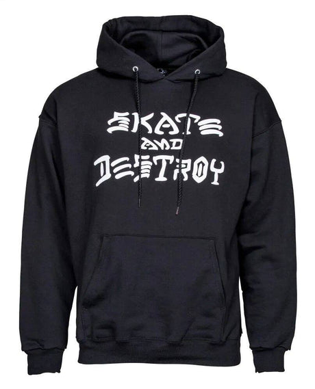 Thrasher Skate And Destroy Hoodie - Black