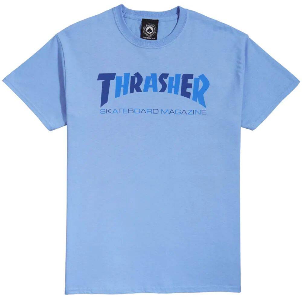 Thrasher Checkers T Shirt - Carolina Blue