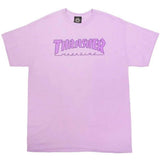 Thrasher Outlined T Shirt - Orchid LRG