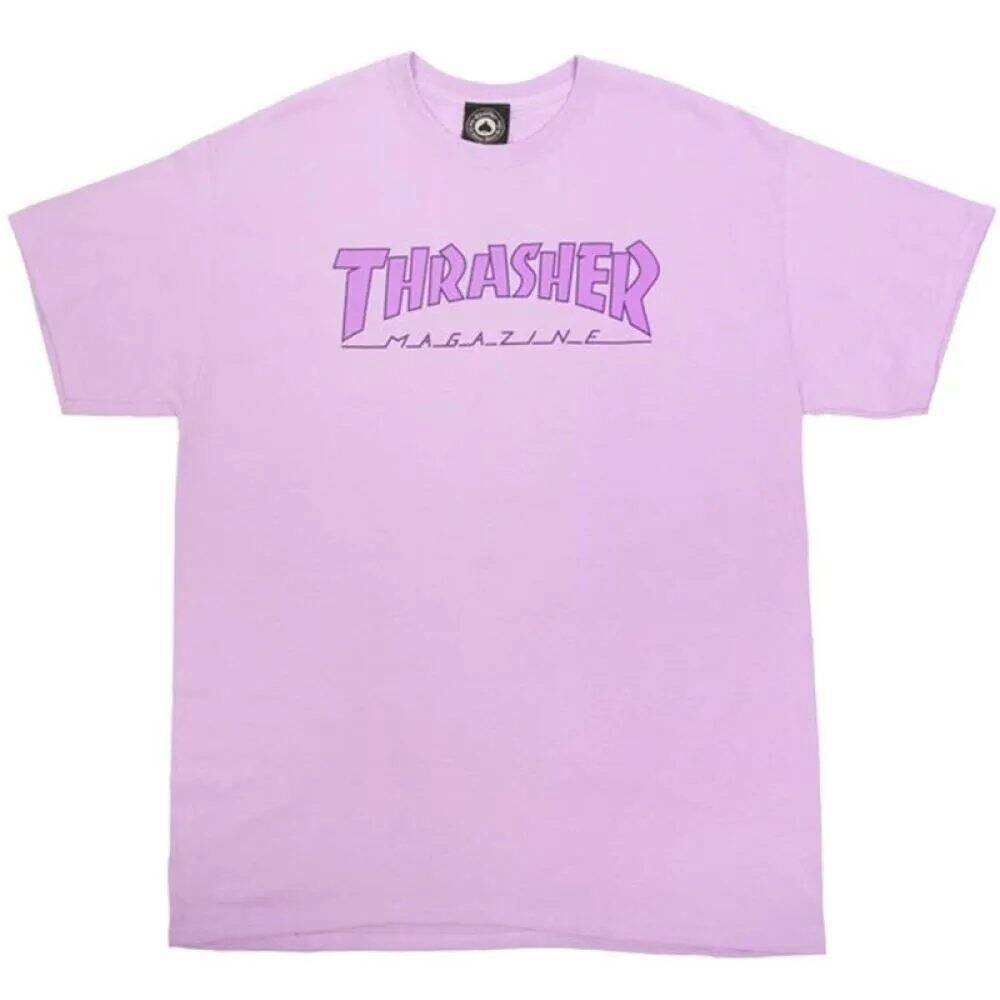 Thrasher Outlined T Shirt - Orchid MED