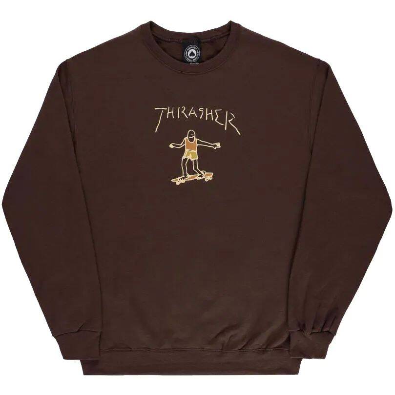 Thrasher Gonz Logo Crew - Dark Choc