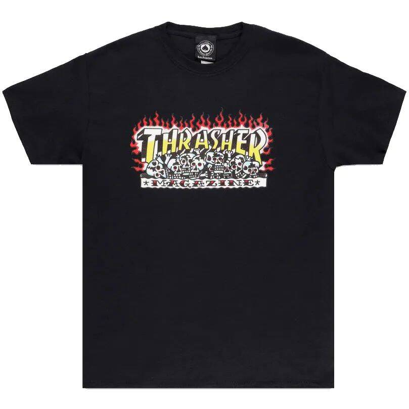 Thrasher Krak Skulls Tee - Black