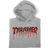 Thrasher Blood Drip Hoodie - Ash