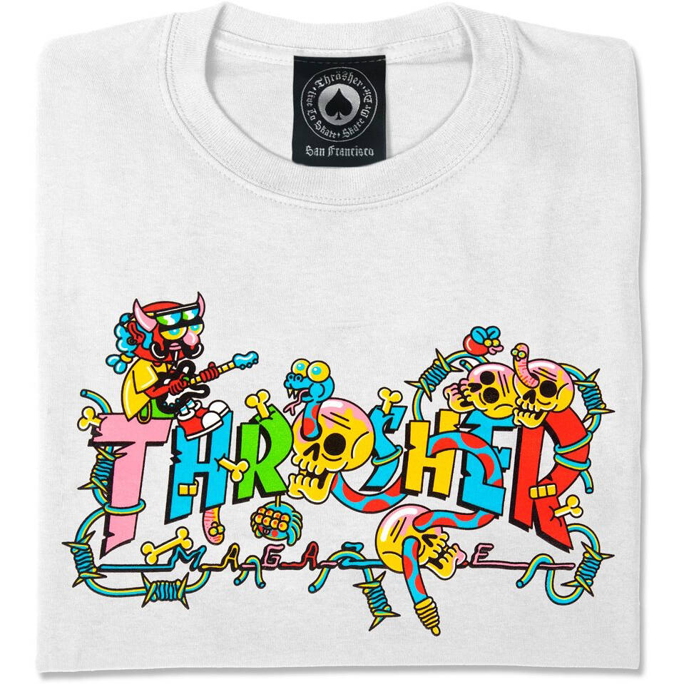 Thrasher Devil's Music T Shirt - White