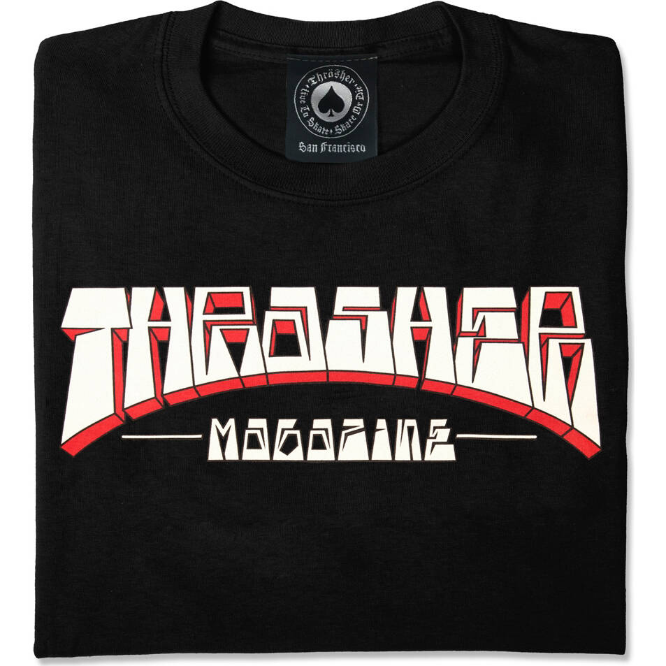 Thrasher Firme Logo T Shirt - Black