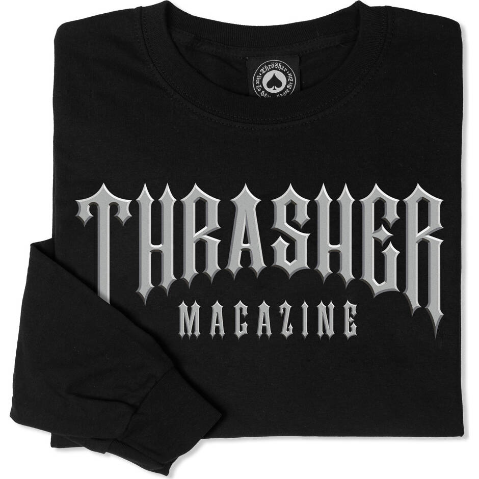 Thrasher Low Low Logo Long Sleeve T Shirt - Black