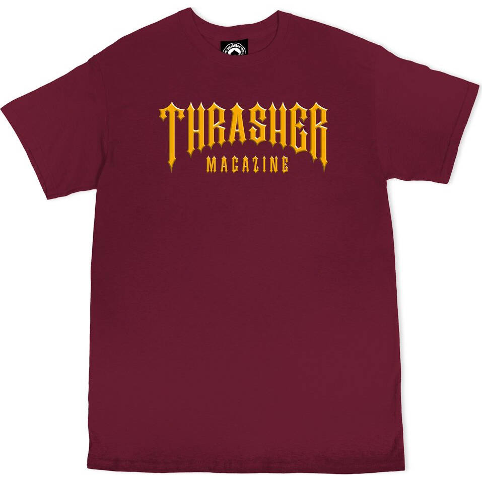 Thrasher Low Low Logo T Shirt - Maroon
