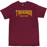 Thrasher Low Low Logo T Shirt - Maroon