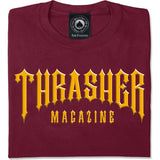 Thrasher Low Low Logo T Shirt - Maroon