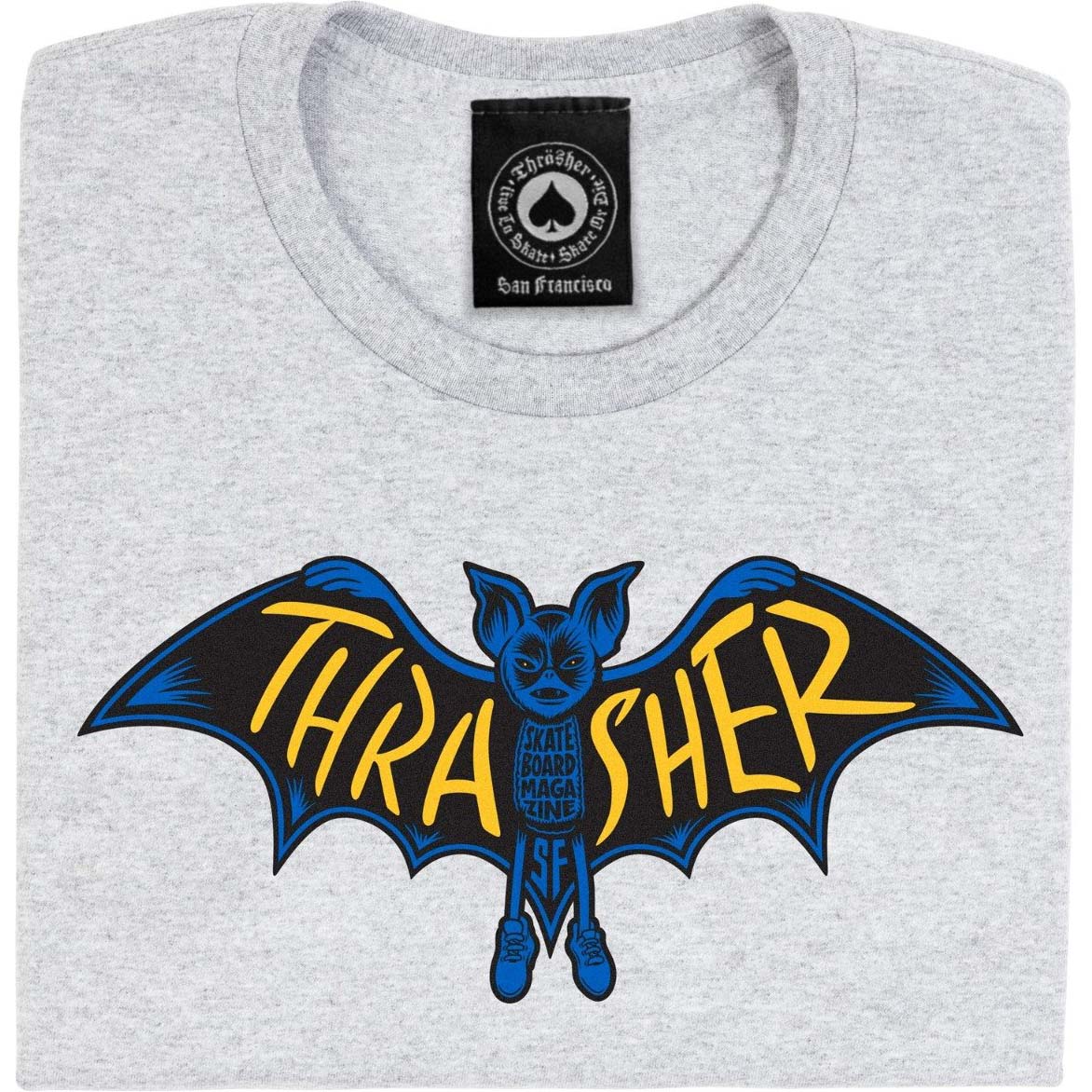 Thrasher Bat T Shirt - Ash