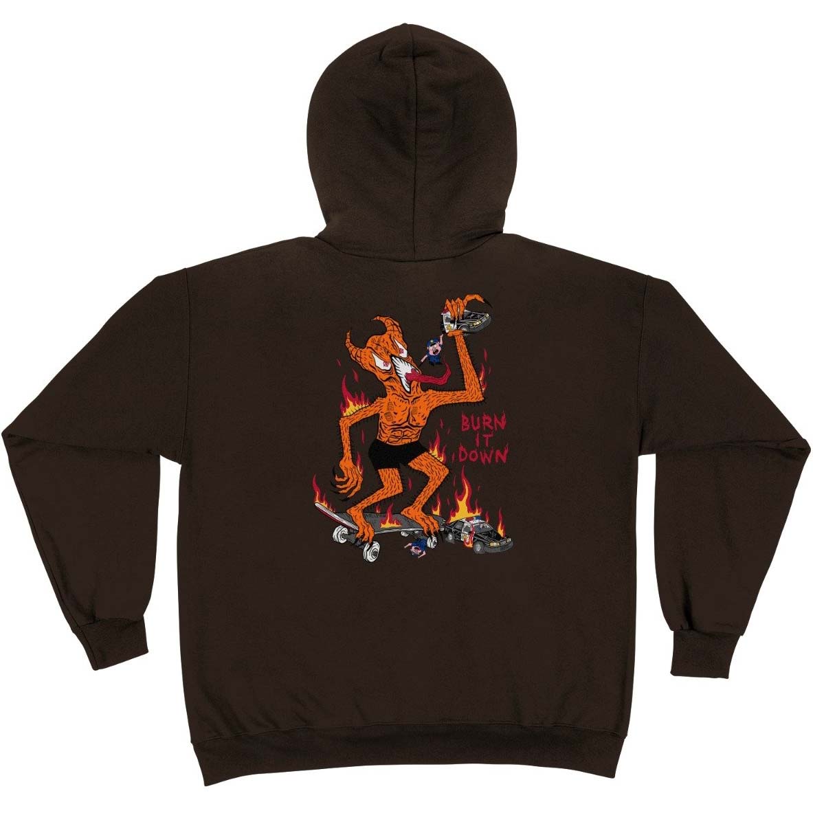 Thrasher Burn It Down Hoodie - Dark Chocolate