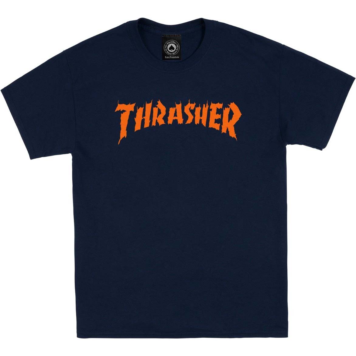 Thrasher Burn It Down T Shirt - Navy