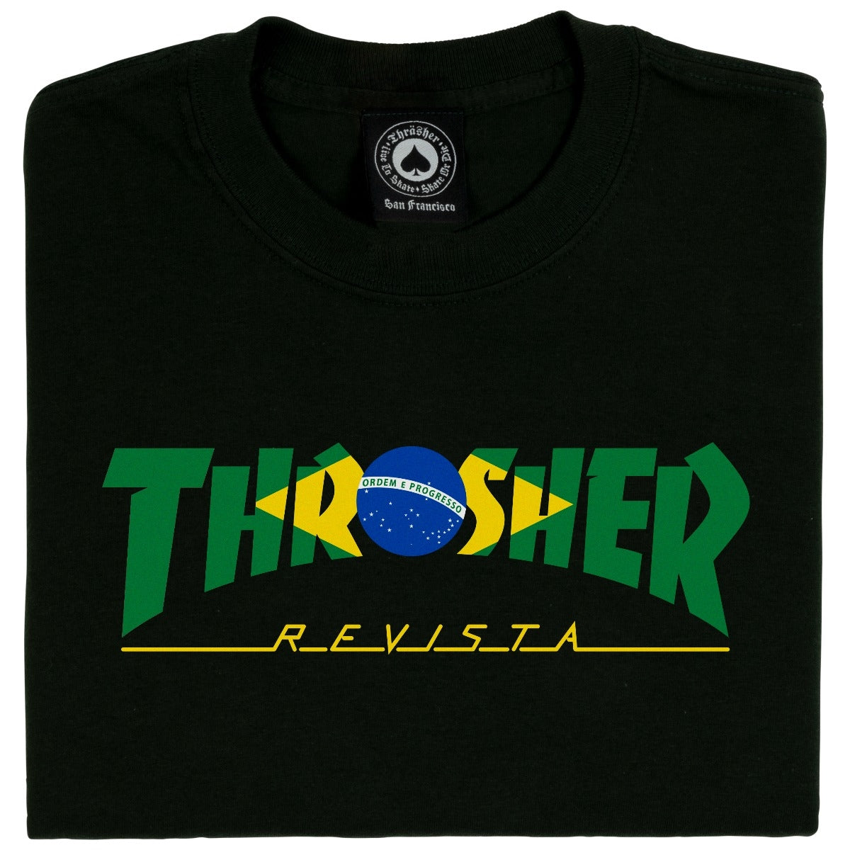 Thrasher Brazil Revista T Shirt - Black