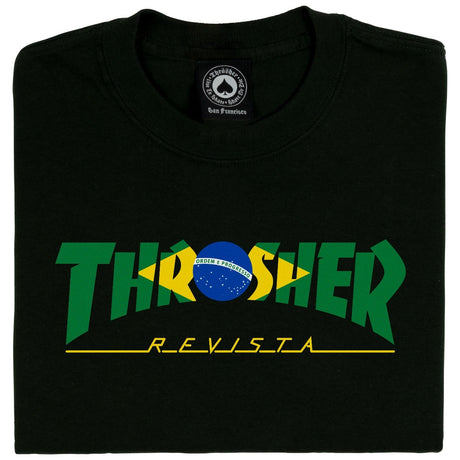 Thrasher Brazil Revista T Shirt - Black